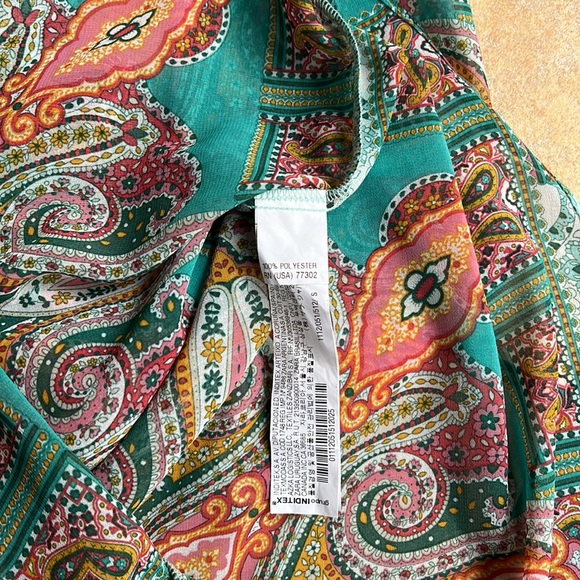 Zara flowy paisley printed summer blouse in size small - Picture 5 of 6